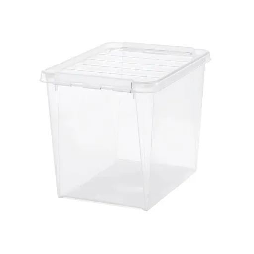 SmartStore Úložný box s bielymi klipmi Classic, 25 l, 25 l