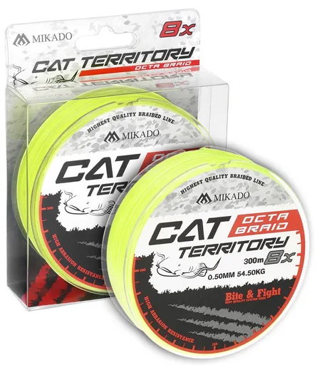 Mikado pletená šnúra cat territory octa braid fluo 300 m - 0,40 mm 43,2 kg