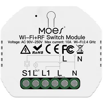 MOES Hidden WiFi smart switch 1 gang (MS-104)