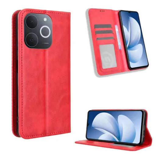 BUSINESS Peňaženkový kryt pre Realme Note 70T červený