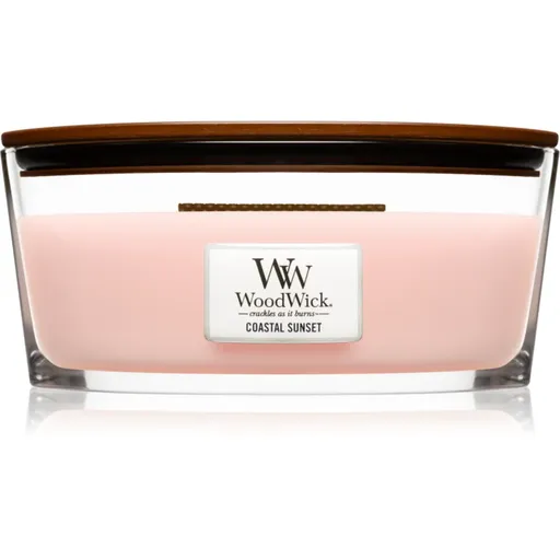 Woodwick Coastal Sunset vonná sviečka s dreveným knotom (hearthwick) 453 g