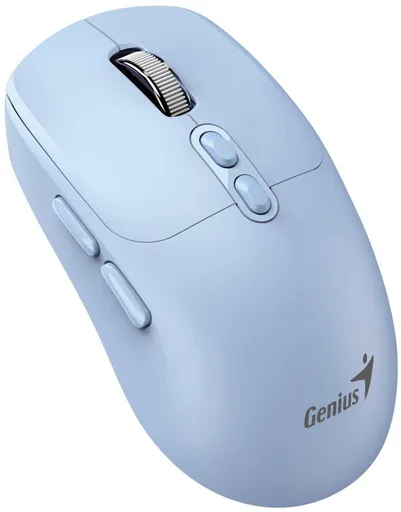 Genius NX-8080S BT Myš, bezdrôtová, optická, 1600DPI, 7 tlačidiel, tichá, Copilot, 2,4 GHz, Bluetooth 5.3, modrá