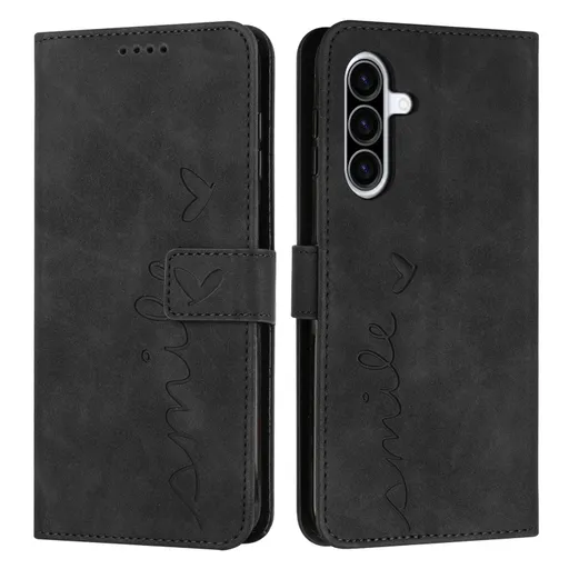 ART SMILE Peňaženkový obal s remienkom pre Samsung Galaxy A36 čierny