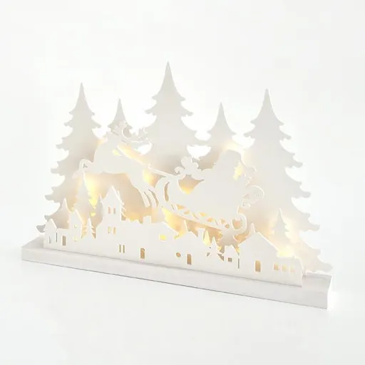 Eurolamp Stolová dekorácia so santou na saniach, 40 LED, 60 x 8 x 40,5 cm, 1 ks