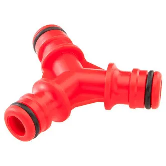 Verto rozdvojka typu Y materiál plast, 1/2" aj 3/4", červená, 15G744