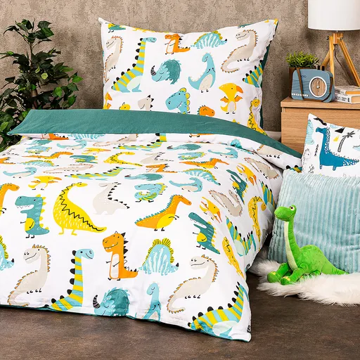 4Home Detské bavlnené obliečky Little dino, 140 x 200 cm, 70 x 90 cm