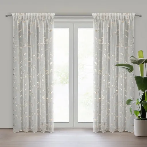 ArtFir Záclona ALINA P | biela/zlatá 140 x 270 cm