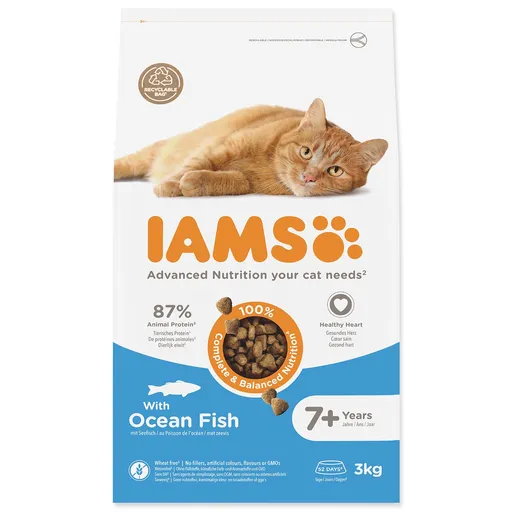 Krmivo IAMS Cat Senior ocean fish 3kg