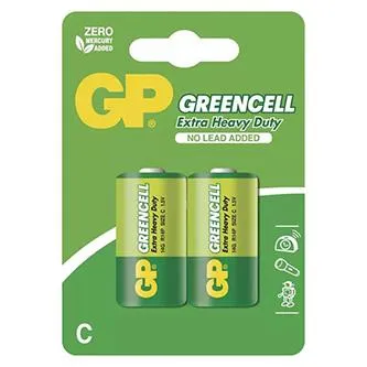 GP Jednorazové zinkochloridová batéria C, 2-pack
