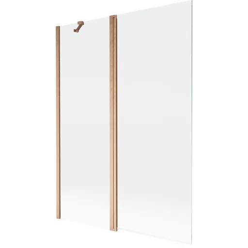 MEXEN - MIST vaňová zástena 130x150 cm 6mm f+s, meď kartáčovaná, číra 8A9-130-011-65-00