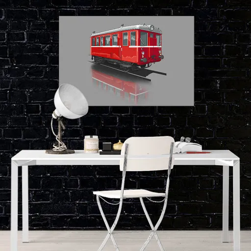 Obraz Hurvínek – motorový vozeň 131.1 (Rozmer obrazu: 90x60)