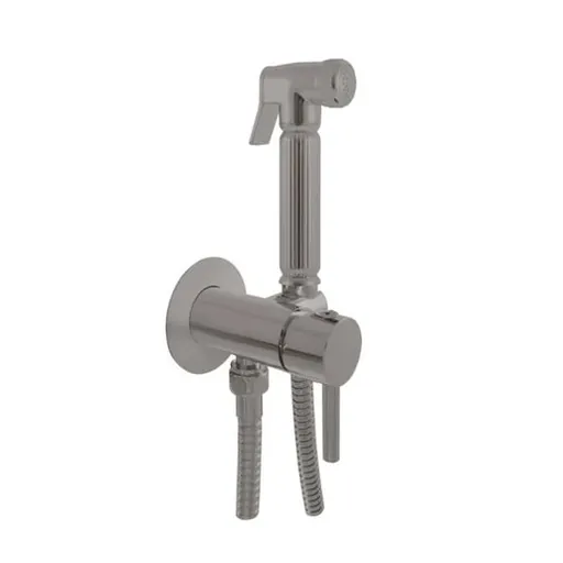 Bidetová batéria RAV SLEZÁK Seina so sprchovacím setom lesklá metal grey SE843/1MGL