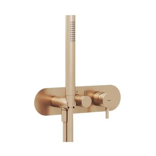 Ravak Espirit sprchová a vaňová batéria bez podomietkového telesa ružové zlato kartáčovaný X070356