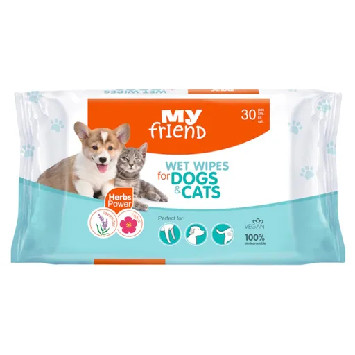 MY FRIEND Vlhčené obrúsky pre psov 30 ks