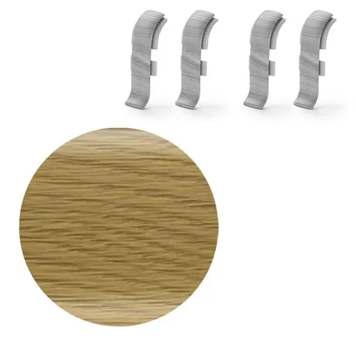 Spojka k soklu Naturel dub tmavý , PVC dĺžka 0,5 cm, výška hrany 56 mm, NATNGTF08