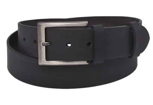 Pánsky kožený opasok 747-40-47 čierny hladký pracka Medard