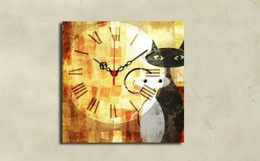 Nástenné hodiny Cats 2828CS-12, 28 x 28 cm