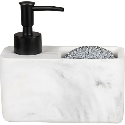 Wenko Dávkovač saponátu s miestom na špongiu Resa, biela