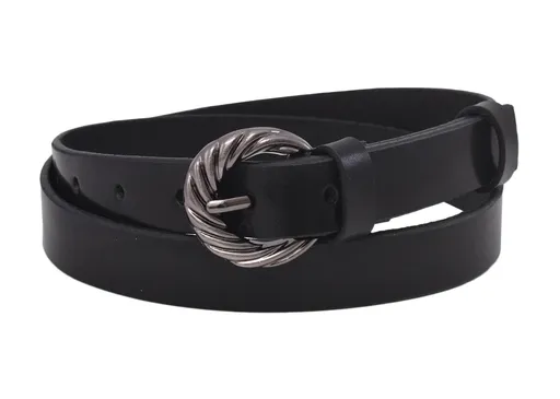 Kožený dámsky opasok 720-25-31 čierny pracka Gisela