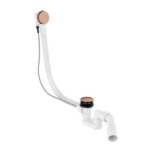 OMNIRES - CGS sifón vaňový prepadový-odtokový, lesklá meď TK104-PLUS-3.76+64-SCP