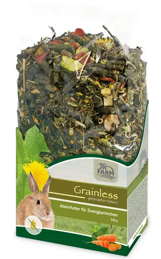JR Farm Grainless Mix kompletné bezobilninové krmivo pre zakrslé králiky 650g