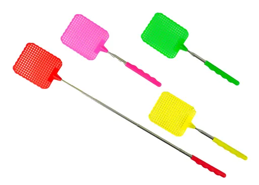 MAKRO - Plácačka / mucholapka na muchy teleskopická rúčka, rôzne farby