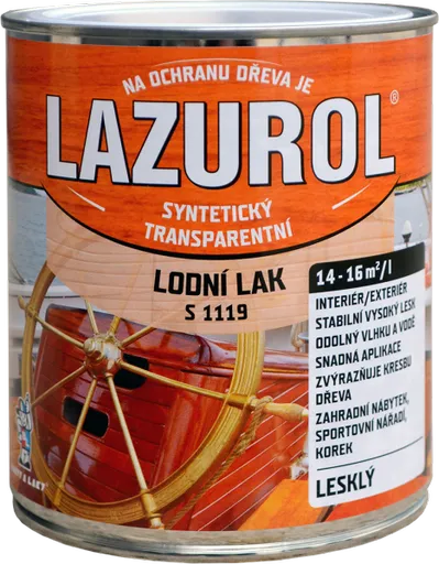 BARVY A LAKY HOSTIVAŘ LAZUROL S1119 - Lodný lak na drevo 0,75 l bezfarebný