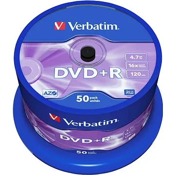 Verbatim DVD+R 16x, 50ks CakeBox (43550)