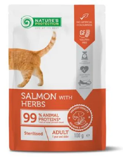 Natures Protection cat adult sterilised salmon