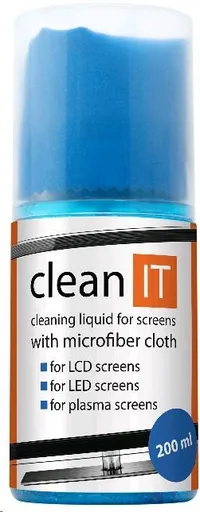 CLEAN IT Čistiaci roztok na obrazovky 200ml s utierkou vo viečku