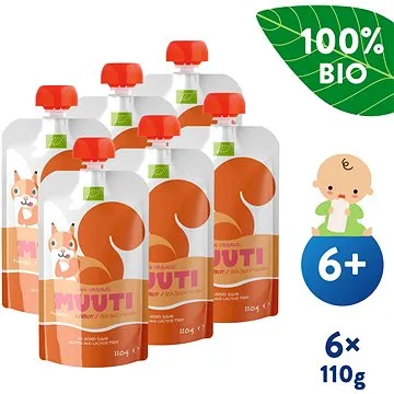 SALVEST Muuti BIO Mango s mrkvou a rakytníkom 6× 110 g (4740073076019)