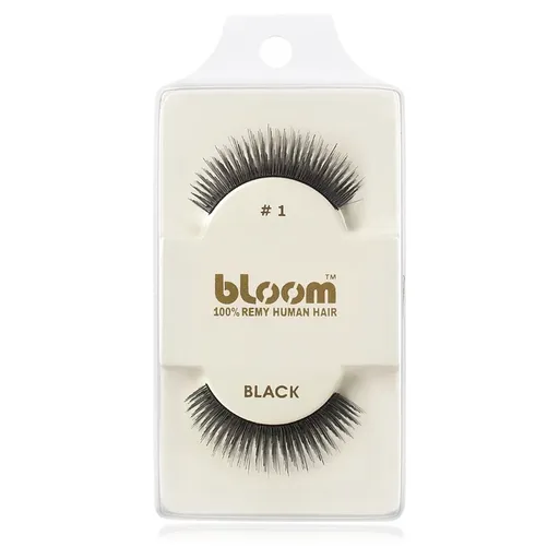 Bloom Natural nalepovacie mihalnice z prírodných vlasov No. 1 (Black) 1 cm