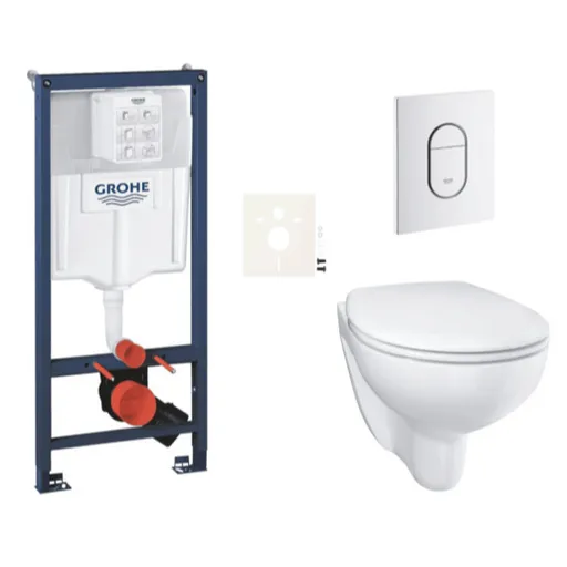 Závesný wc set do ľahkých stien / predstenová montáž GROHE Bau Ceramic SIKOGRSBAUASH0