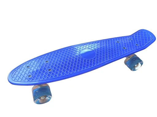 Pennyboard s LED kolieskami, 56 cm DARK BLUE