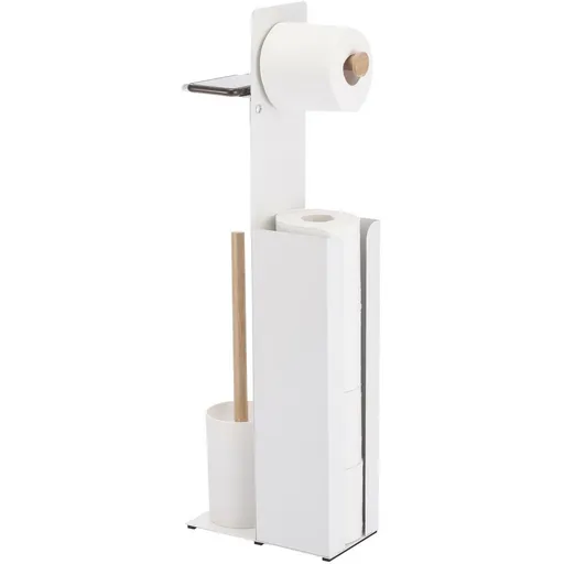 Spirella Stojan na toaletný papier so štetkou a držiakom Yoni 67 x 22 x 12 cm, biela