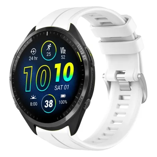 SILICONE Vymeniteľný remienok pre Garmin Forerunner 965 biely
