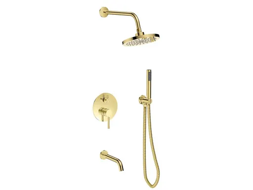 BESCO BESCO - Podomietkový sprchový set VEO zlatá lesklá BABPVJZ