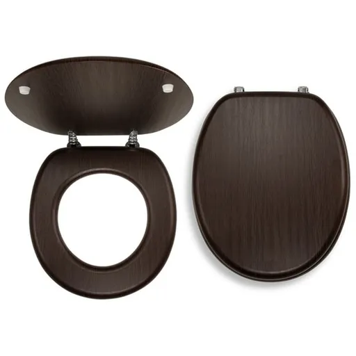 Wc doska Novaservis MDF vo farebnom prevedeni dyhovaného dreva WC/WENGE