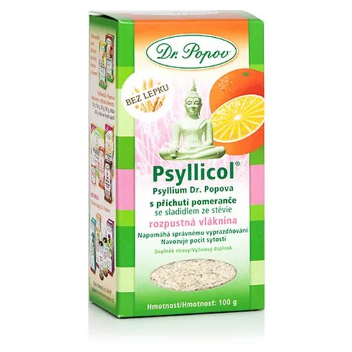 DR. POPOV Psyllicol s príchuťou pomaranča 100 g