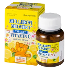 Dr. Müller medvedíky vitamín C s príchuťou citrónu 45 tabliet