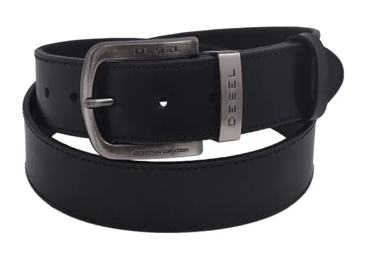 Pánsky kožený opasok 740-40-82 čierny šitý pracka Desel