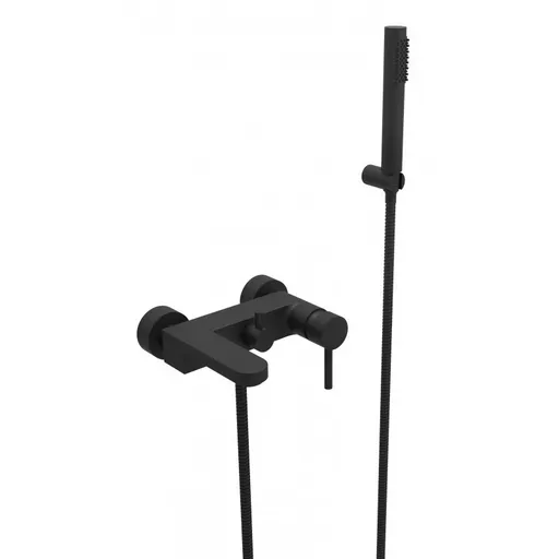 BESCO - Nástenná vaňová batéria Decca Čierna s príslušenstvom BABWDSCZ