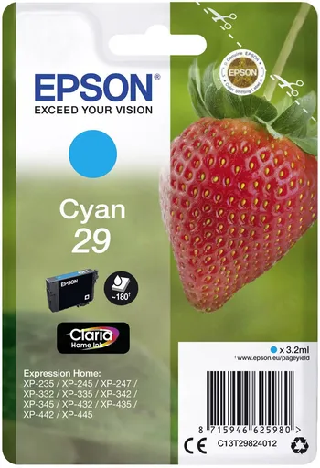Epson T29 C13T29824012 azúrová (cyan) originálna cartridge