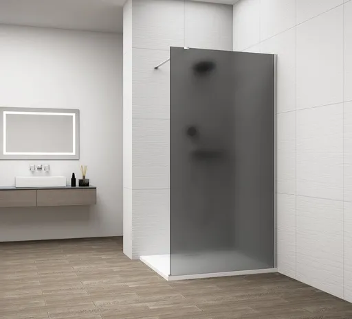 POLYSAN - ESCA CHROME jednodielna sprchová zástena na inštaláciu k stene, dymové matné sklo, 1100  ES1411-01