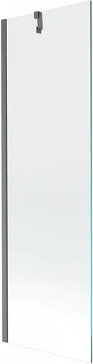 MEXEN/S - Next vaňová zástena FIX 60 x 150, transparent, grafit kartáčovaná 895-060-000-00-00-66