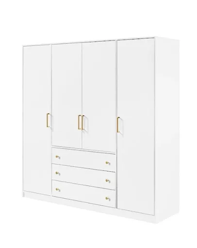 ArtStol Šatníková  skriňa RETRO D4 | biela