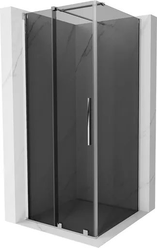 MEXEN/S - Velár sprchovací kút, posuvné dvere 110 x 110, grafit, chróm 871-110-110-41-01