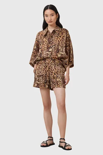 Šortky s prímesou hodvábu AllSaints CHARLI