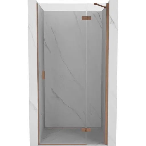 MEXEN/S - Mist-H sprchové dvere krídlové pravé 75, transparent, meď kartáčovaná 8A5-075-000-65-00-P