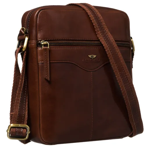 Hnedá pánska kožená crossbody taška s jednou komorou – elegantná a praktická